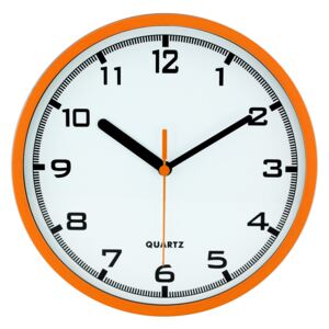 MPM Oranžové kulaté nástěnné hodiny MPM E01.2477 (MPM Oranžové kulaté nástěnné hodiny MPM E01.2477)