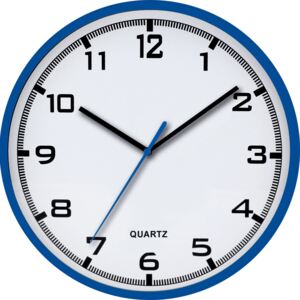MPM Modré kulaté nástěnné hodiny MPM E01.2479 (MPM Modré kulaté nástěnné hodiny MPM E01.2479)
