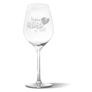 Sklenička na víno SABLIO - Nejlepší máma na světě 350 ml