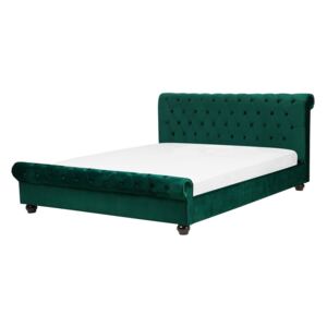 Manželská postel 160 cm ARCHON (s roštem) (zelená)