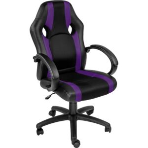 Tectake 402154 kancelářská židle v optice racing - černá/fialová