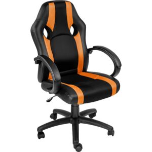 Tectake 402157 kancelářská židle v optice racing - černá/oranžová