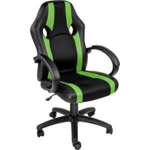 Tectake 402158 kancelářská židle v optice racing - černá/zelená