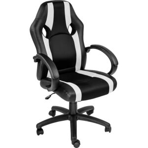 Tectake 402155 kancelářská židle v optice racing - černá/bílá