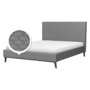 Manželská postel 160 cm BARON (s roštem) (šedá)