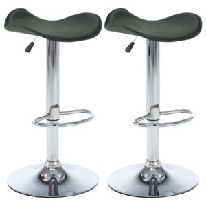 Barové stoličky Wattle - umělá kůže - 2 ks | šedé