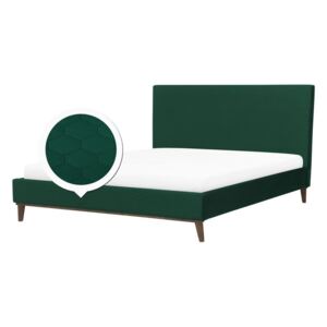Manželská postel 180 cm BARON (s roštem) (zelená)
