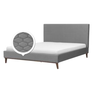 Manželská postel 180 cm BARON (s roštem) (šedá)
