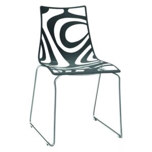 SCAB - Židle WAVE - černá/chrom