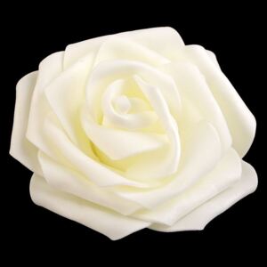 Dekorační pěnová růže Ø9 cm barva 2 krémová sv., 2 ks