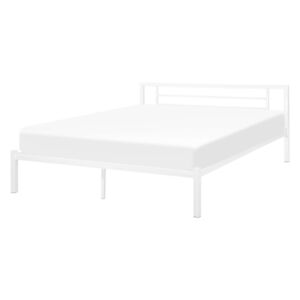 Manželská postel 160 cm CONNET (s roštem) (bílá)