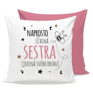 Nekupto Dárkový polštář s věnováním - Úžasná sestra