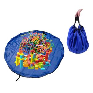 KIK Hrací deka vak na hračky 150 cm 2v1 modrá
