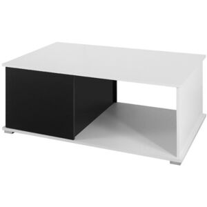 Gordia - konferenční stolek - bílá/černá lesk - SKLADEM poslední 1 ks