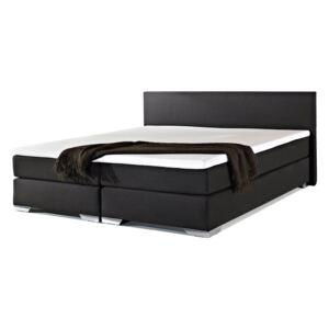 Manželská postel Boxspring 180 cm PREMIER (s matracemi) (černá)