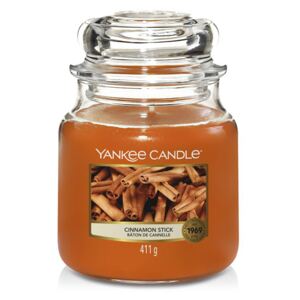 Svíčka Yankee Candle Cinnamon střední hnědá