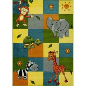 Dětský kusový koberec Rainbow 11379/120 Zvířata barevný Rozměr: 240x340 cm