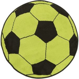 Dětský kusový koberec KIDS 533908/67925 kopací míč zelený Rozměr: průměr 70 cm