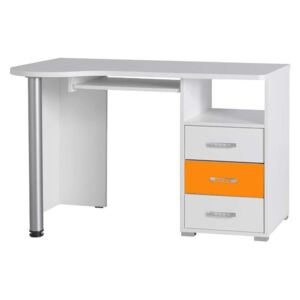 Nemo - psací stůl 11 - bílá/oranžová SKLADEM 1 ks