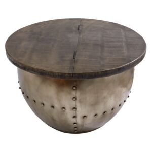 Demsa home Konferenční stolek ARMOR, kov, mangové dřevo
