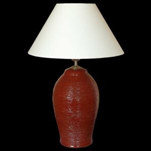 Keramická lampa C 603, hnědá - Lampa se stínidlem-zlaté doplňky