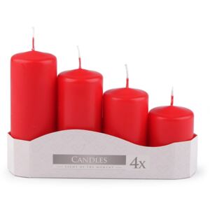 Adventní svíčky sestupné barva 2 červená, 1 sada