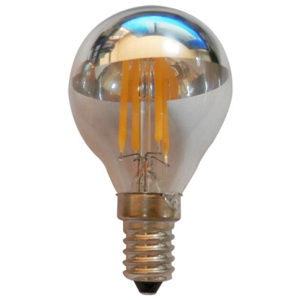 ACA DECOR LED Ball 4W Filament stříbrný vrchlík E14