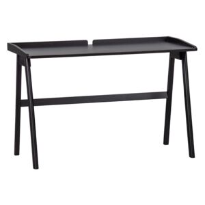 Hoorns Černý kaučukový pracovní stůl Estelo 120 x 60 cm