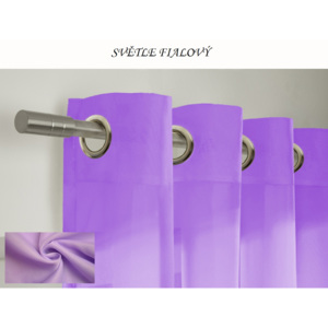 Hotový voálový barevný závěs / záclona na kolečkách / s kroužky 145x250cm různé barvy Barva: světle fialová