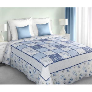 My Best Home Přehoz na postel Patchwork modrá 220x240 cm