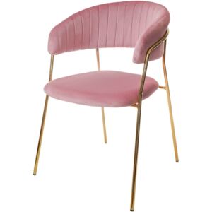 Aria čalouněná židle růžový - velur