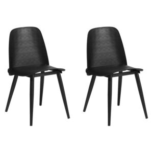 Set 2ks. jídelních židlí Herring (černá)
