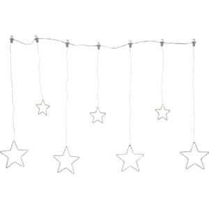 Star Trading, Závěsný světelný řetěz hvězdičky DEW DROP 84 | stříbrná