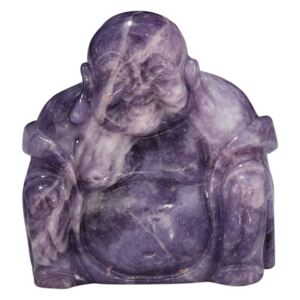 KLiNGEL Figurka Buddha, fialová