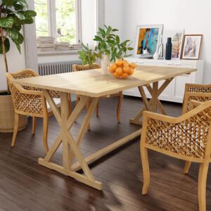 PerfektníDomov Jídelní stůl Carrinda - masivní dřevo | 180x90x75 cm