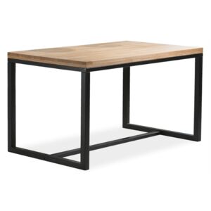 Jídelní stůl - LORAS A, 150x90, dýha dub/černá