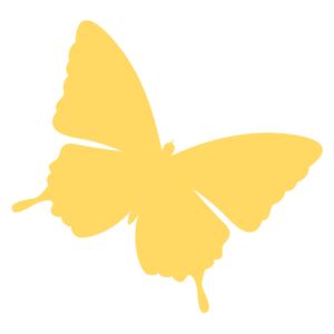 Gario Nálepka na zeď pro děti Žlutý motýlek Rozměry (š x v): 50 x 50 cm