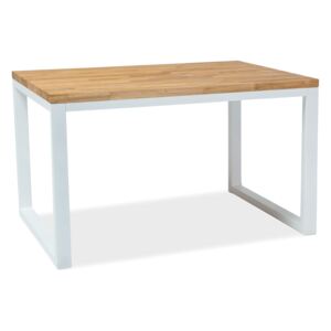 Jídelní stůl - LORAS II, 150x90, masivní dub/bílá