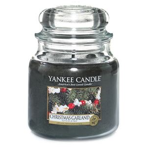 Svíčka ve skleněné dóze Yankee Candle Vánoční věnec, 410 g