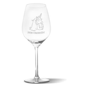 Sklenička na víno SABLIO - Jsem vínorožec 350 ml