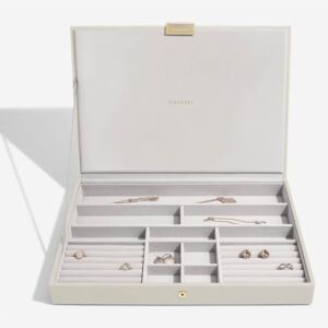 Stackers, Box na šperky Oatmeal Supersize Jewellery Box Lid | krémová