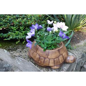 Keramický květináč ve tvaru želvy