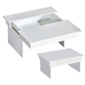 Tim - konferenční stolek 8 - bílá/bílá lesk