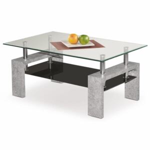 Konferenční stolek Halmar Diana Intro, beton, sklo/laminované MDF
