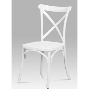 Autronic - Jídelní židle, bílá plast - CT-830 WT
