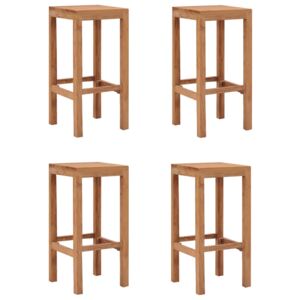 Barové stoličky 4 ks masivní teakové dřevo