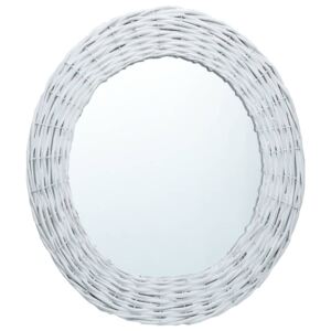 Zrcadlo bílé 120 x 60 cm proutí