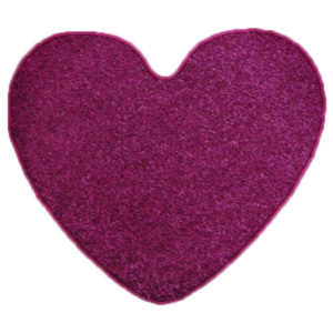 Vopi koberce Kusový koberec Eton Srdce fialový - Navrhněte si vlastní rozměr a tvar - klikněte zde