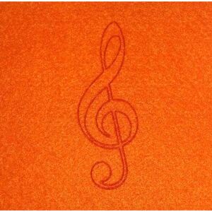 Podložka pod hrnek - houslový klíč barvy: Oranžová