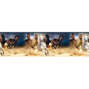 AG Design WB8202 Samolepicí bordura, šíře 14 cm Horses, 14 x 500 cm